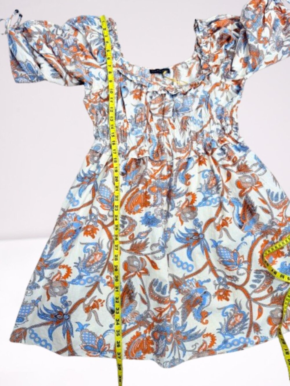 House of Harlow 1960 NWT Nicole Richie Puff Sleeve Cotton Floral Dress Size XL - Picture 9 of 10